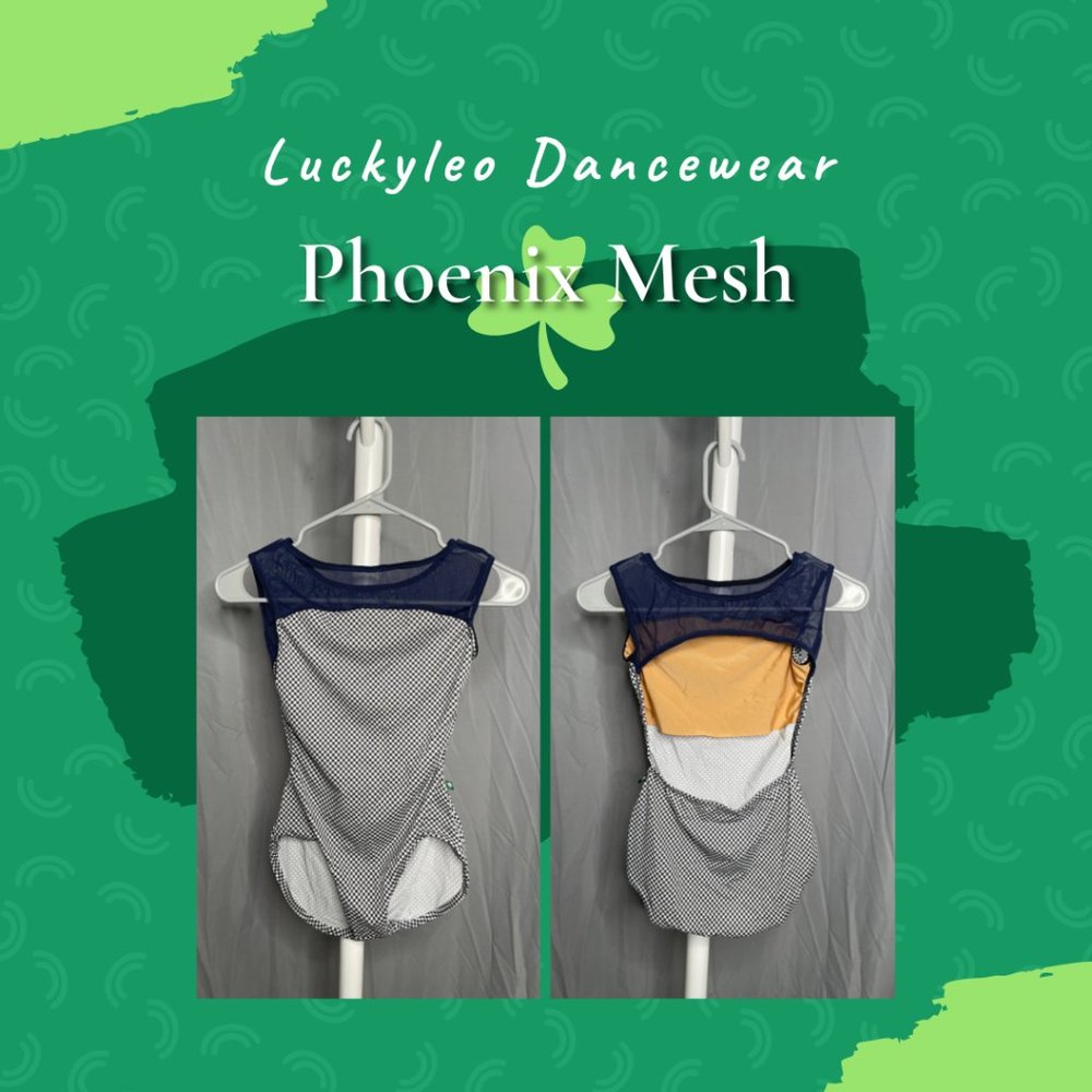 New Luckyleo Dancewear Leotard Phoenix Navy Checker *… Gem